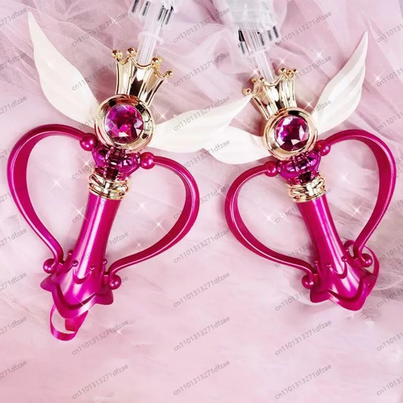 Sailor Moon Wand - Glowing Magic Wand Transparent Umbrella, Hand‑Painted