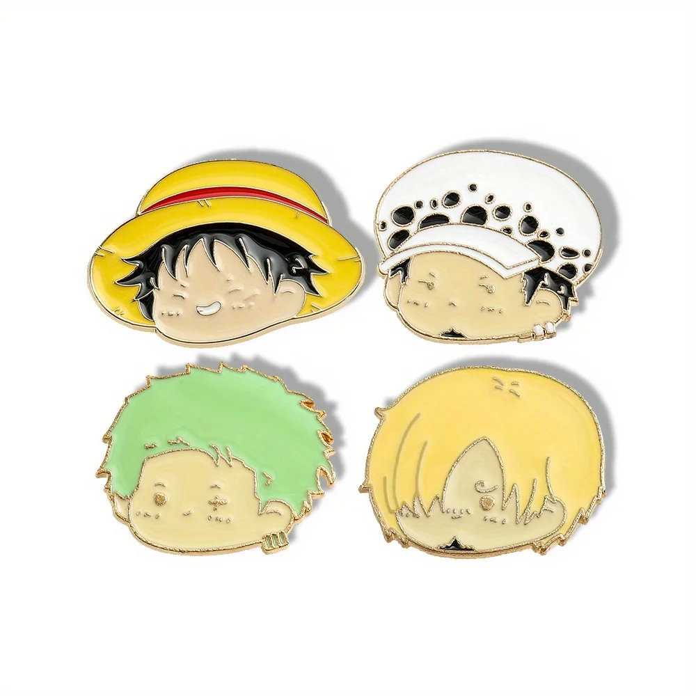 Cosplay Anime Zoro - 4 Pcs Anime Character Brooch Simple