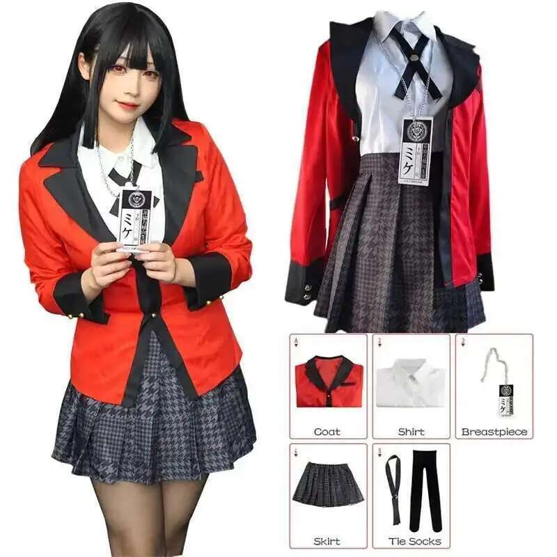 Anime Cosplay Kakegurui - Anime Kakegurui Jabami Yumeko Cosplay Costume