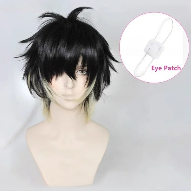 Cosplay Anime Black Hair - Anime Towa Synthetic Men Short Black