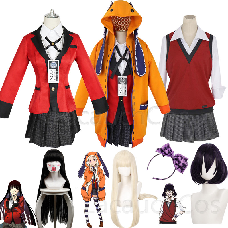 Anime Cosplay Kakegurui - Jabami Yumeko Cosplay Cưỡng Chế Con