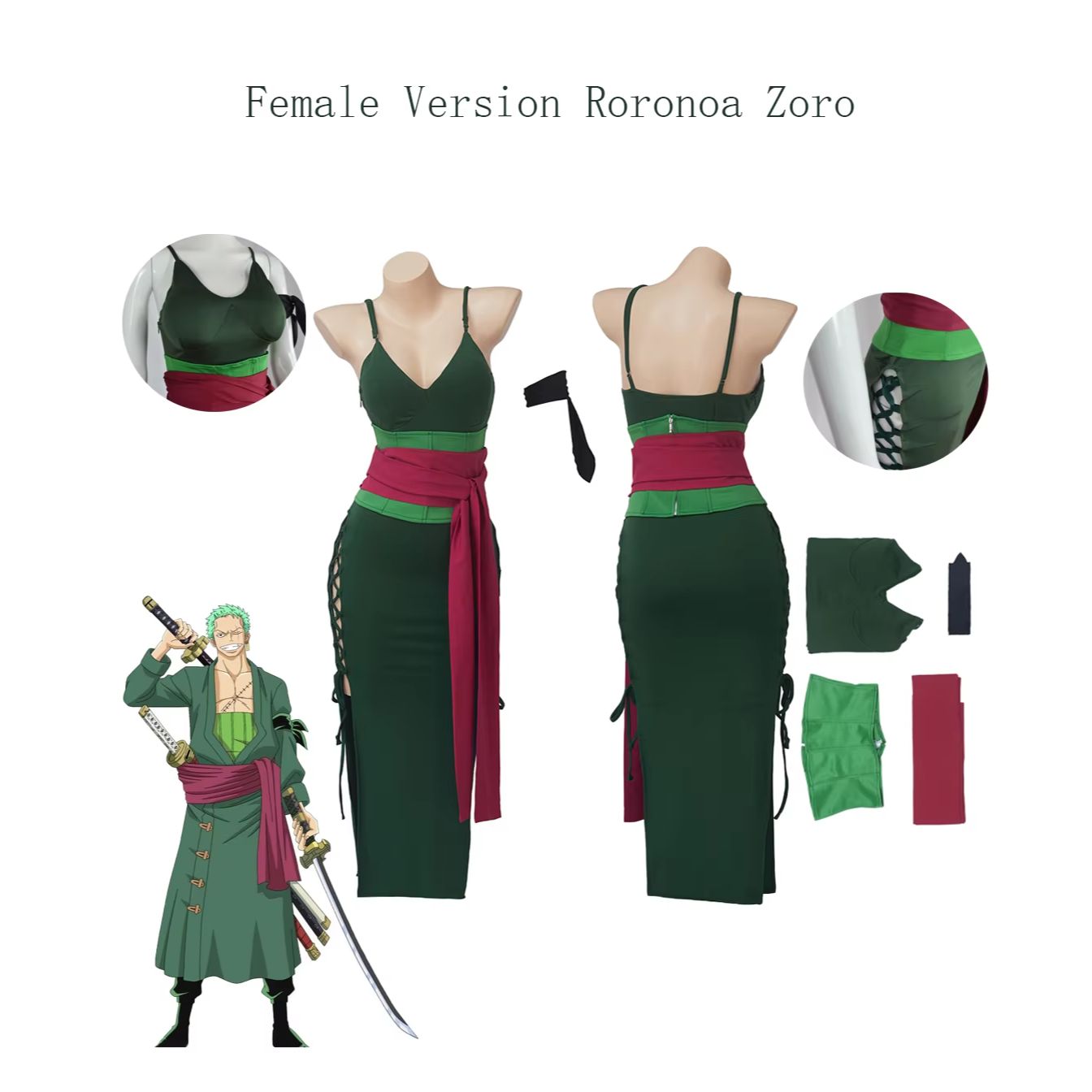 Roronoa Zoro Cosplay Costume f - đánh giá và giá Cosplay Anime Zoro