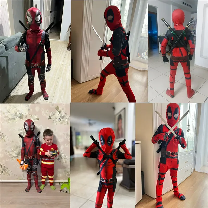 3-12Y Kids Deadpool Costume wi - đánh giá và giá Anime Cosplay Sword